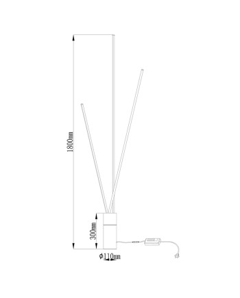 VERTICAL * PIE SALON LED BLANCO